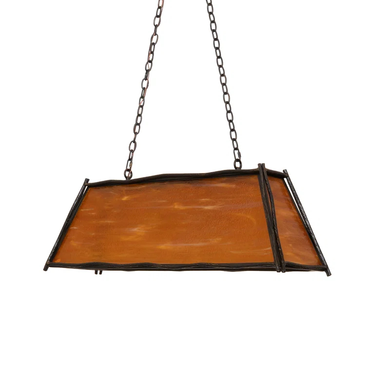 Rustic Lodge 4 - Light Antique Black Pool Table Lights Pendant