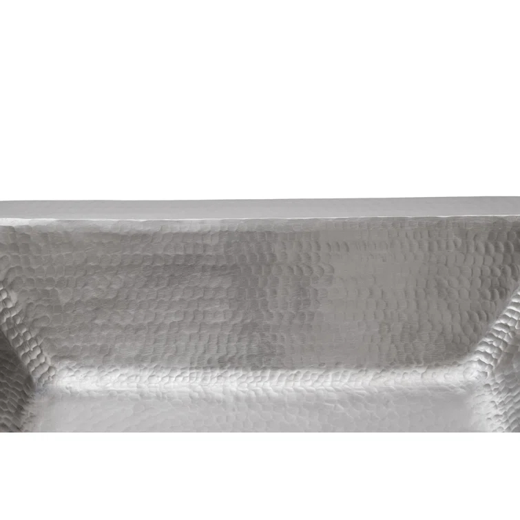 19" Rectangle Under Counter Hammered Copper Bathroom Sink