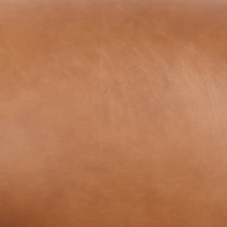 Valencia Camel Top Grain Leather Barrel Chair with Terra Brown Ash Legs