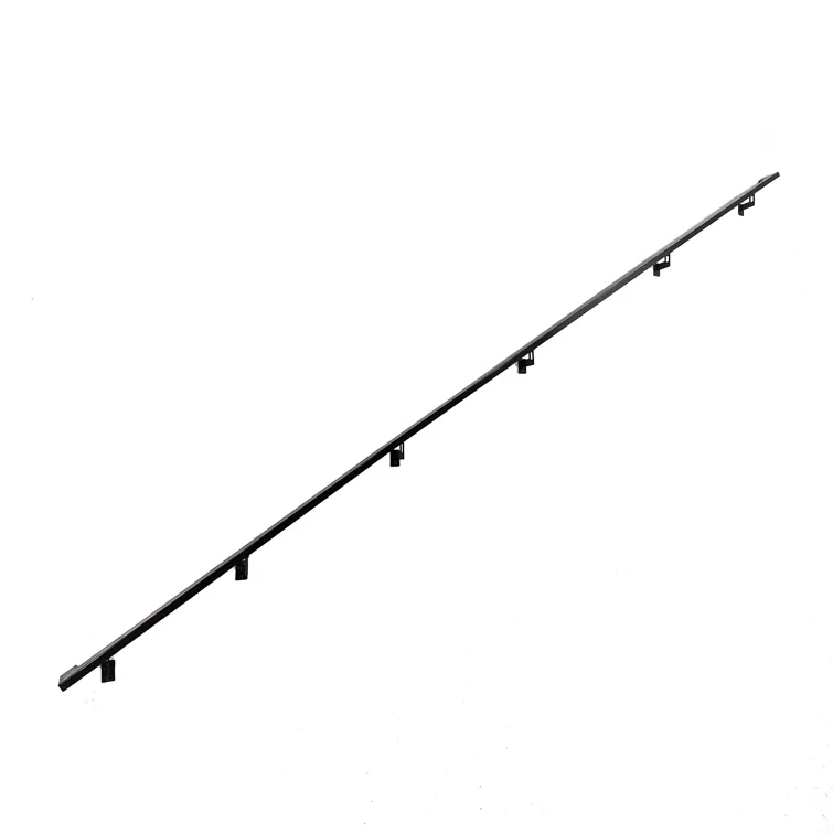 Modern Aluminum Handrail Grab Bar Kit, Adjustable Steel Brackets, Returns to Wall, Powder Coat