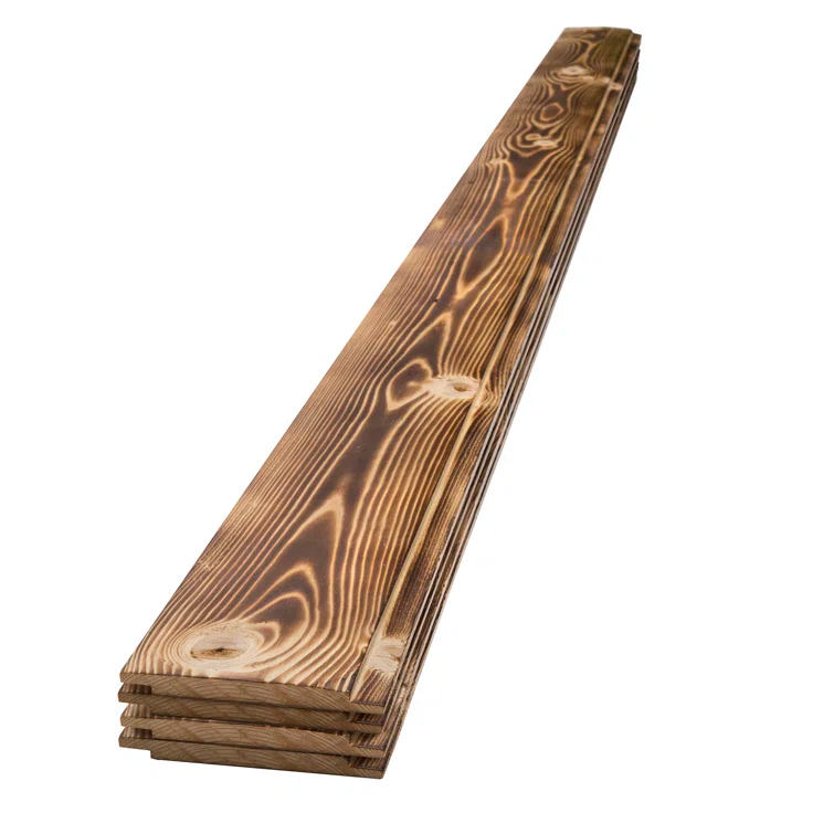 Edge 1 in. x 6 in. x 8 ft. Charred Collection Shiplap Pine Board