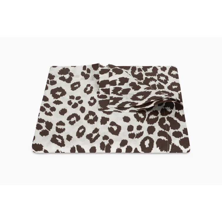 Cinder Leopard Print Linen Table Runner 16 x 108