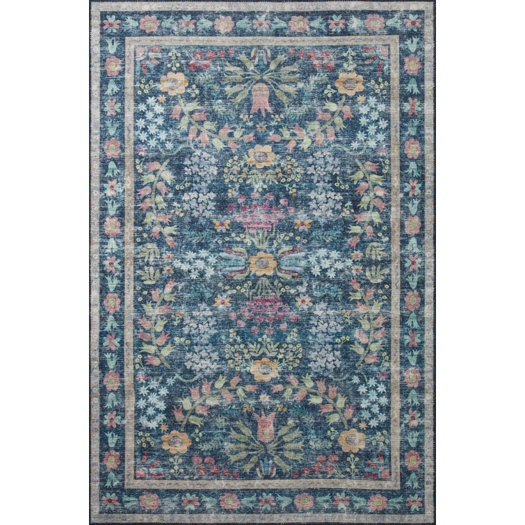 Rifle Paper Co. X Loloi Maison Frances Blue / Multi Area Rug