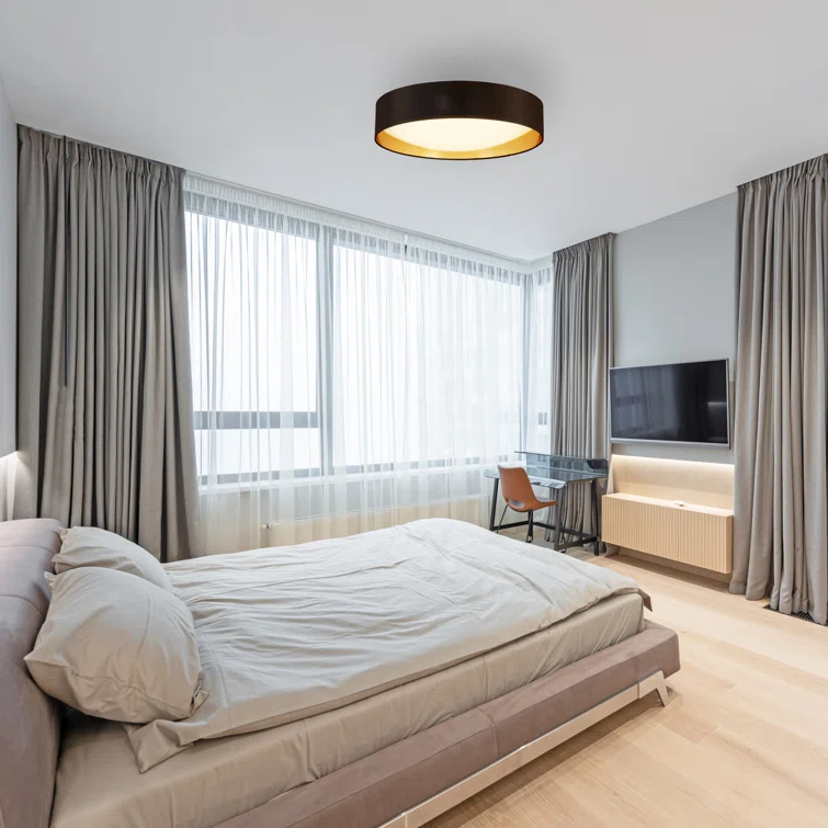 Murphie Single Light Fabric LED Flush Mount
