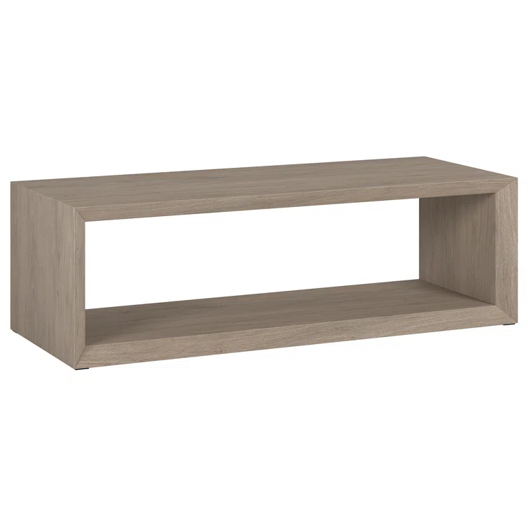 Foxtrot Faux Wood Coffee Table With Shelf
