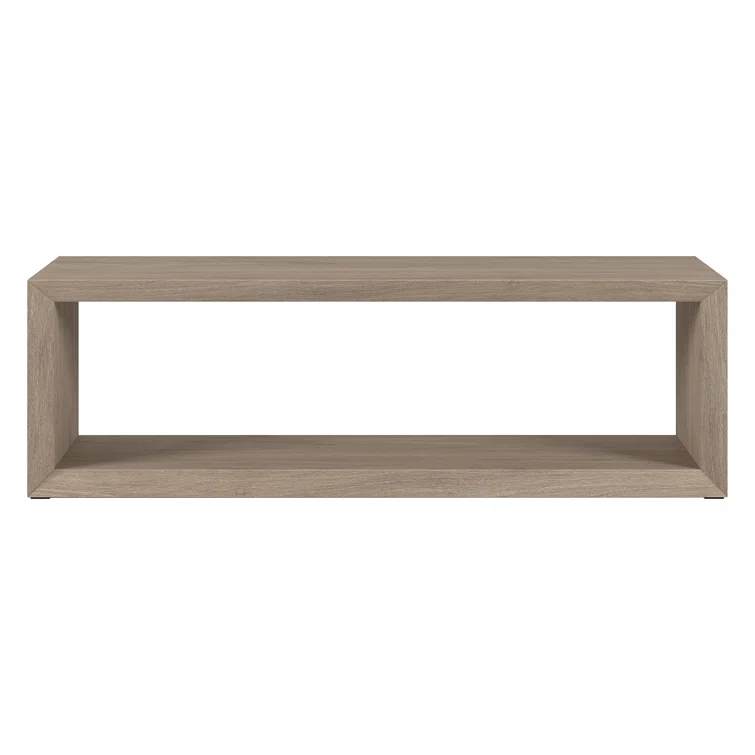 Foxtrot Faux Wood Coffee Table With Shelf