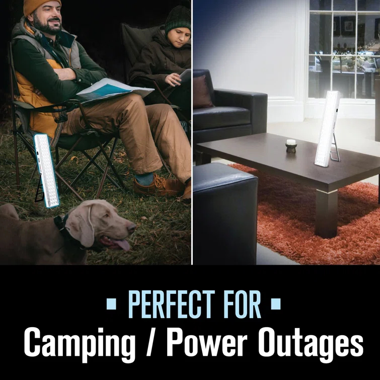 Bell+Howell Light Bar, 720-Lumens Rechargeable Portable Lamp with Folding Stand and Hanger