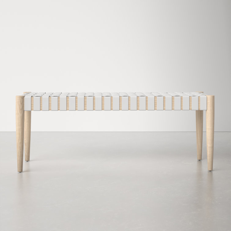 Orin 47" Woven Leather Bench