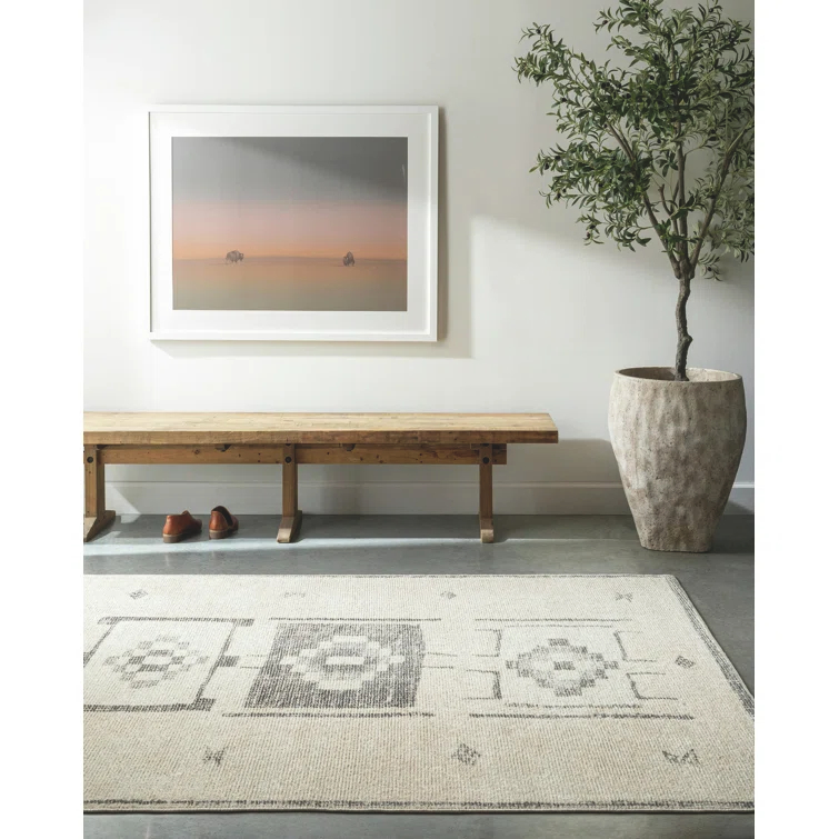 Becki Owens x Surya Solana Vintage Charcoal/Beige Area Rug