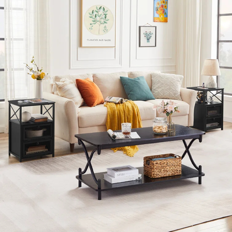 Kempst 3 - Piece Living Room Table Set