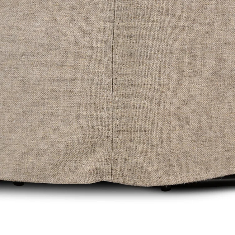 Alcala Taupe Glove Leather Swivel Accent Chair
