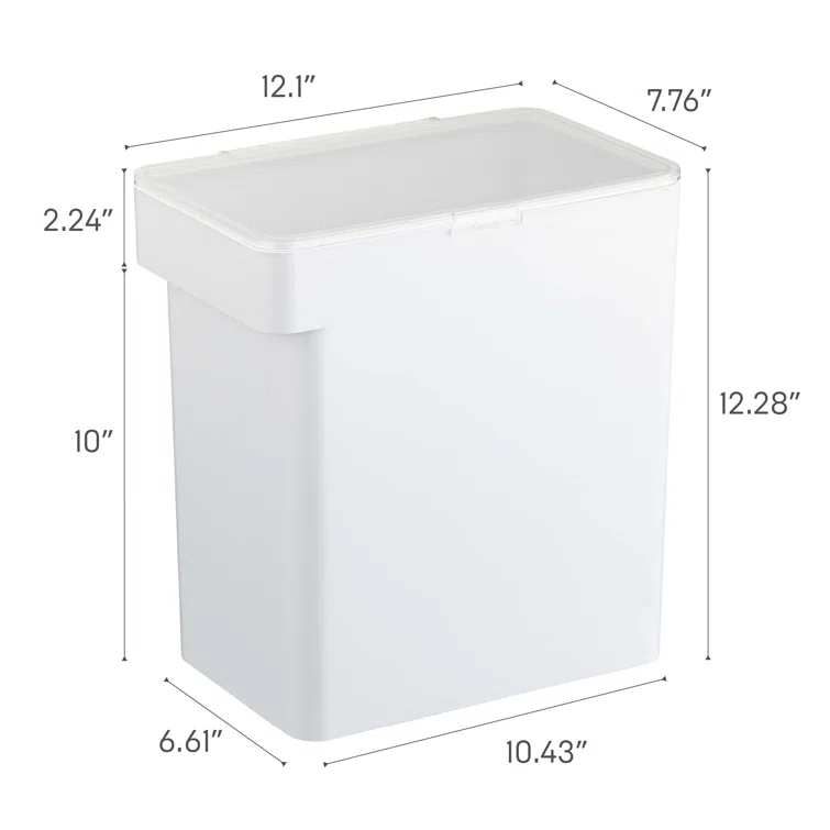 Yamazaki Home Airtight Pet Food Large Storage Container With Transparent Lid, 3.2 gallons