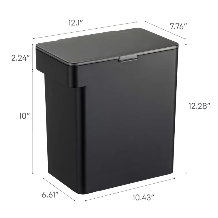 Yamazaki Home Airtight Pet Food Large Storage Container With Transparent Lid, 3.2 gallons
