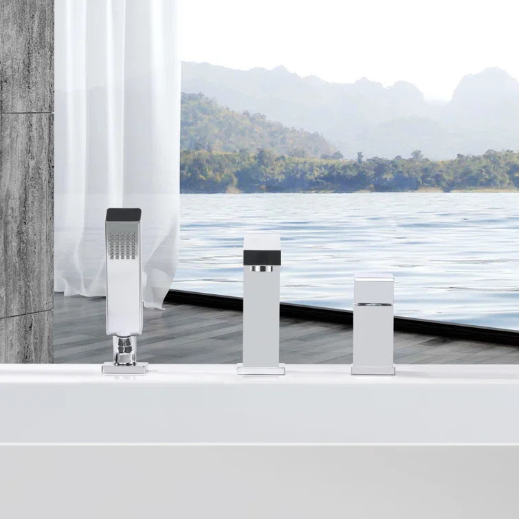 Rift 1 Handle Bathroom Roman Tub Faucet