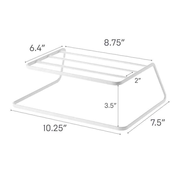 Yamazaki Home Dish Riser - Shelf Organizer & Storage For Kitchen Cabinets, Steel