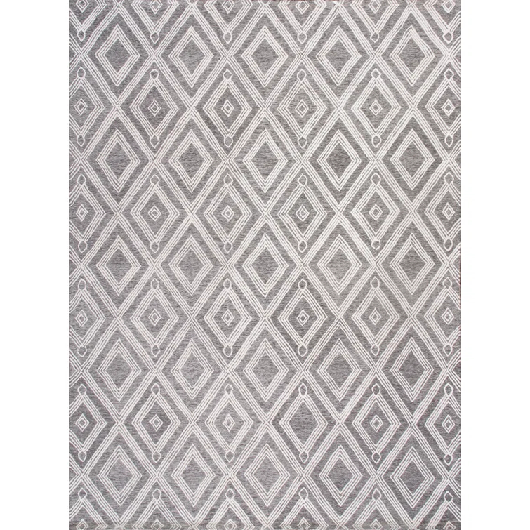 Hand Tufted Viscose Geometric Rug