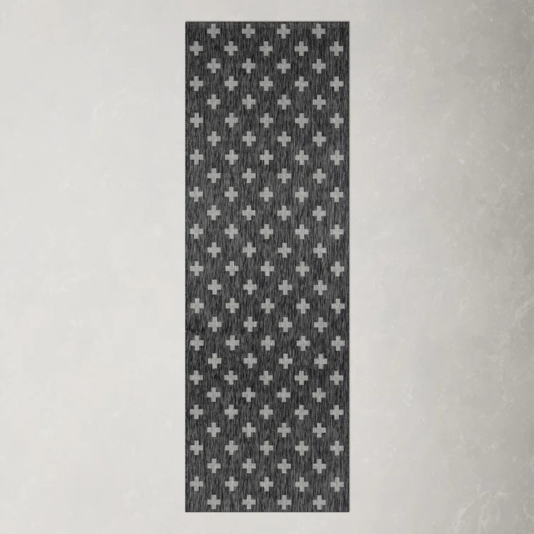 Umbria Black Indoor/Outdoor Rug