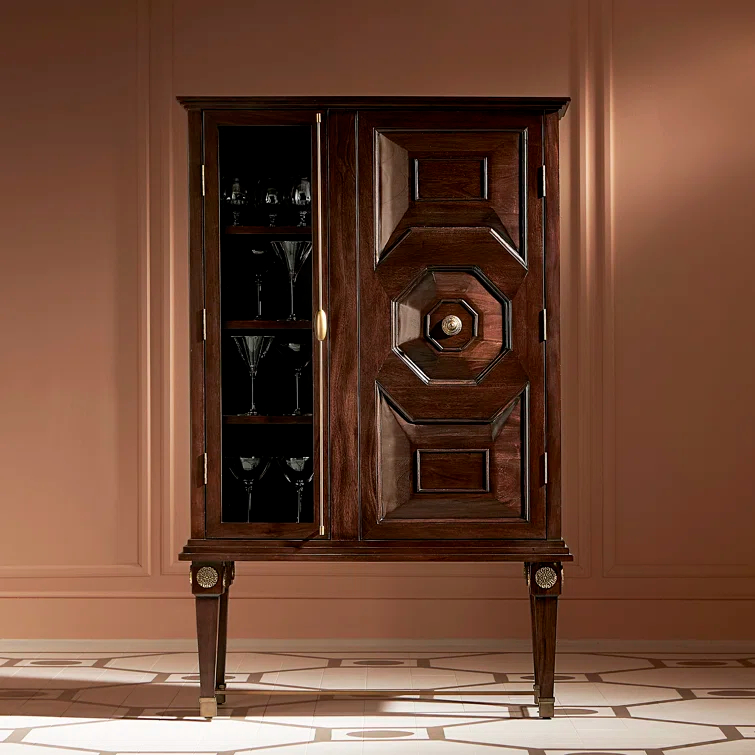 Maitland-Smith Art 36'' Solid Wood Bar Cabinet