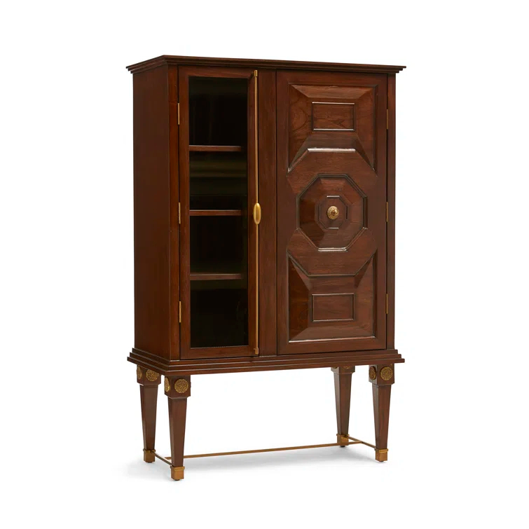 Maitland-Smith Art 36'' Solid Wood Bar Cabinet