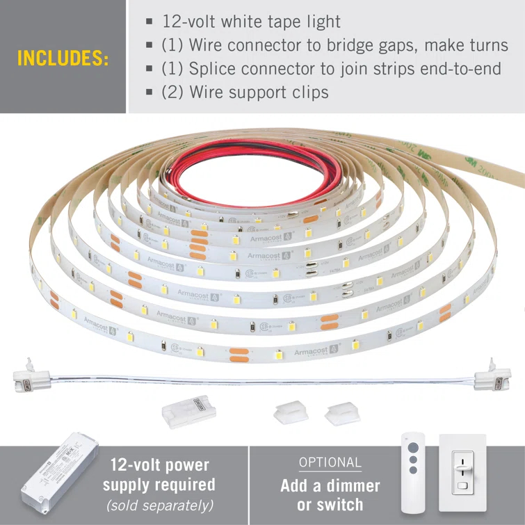 RibbonFlex Pro, 12V, 5000K, 30LEDs/M, IP20, 5M Under Cabinet Strip Light