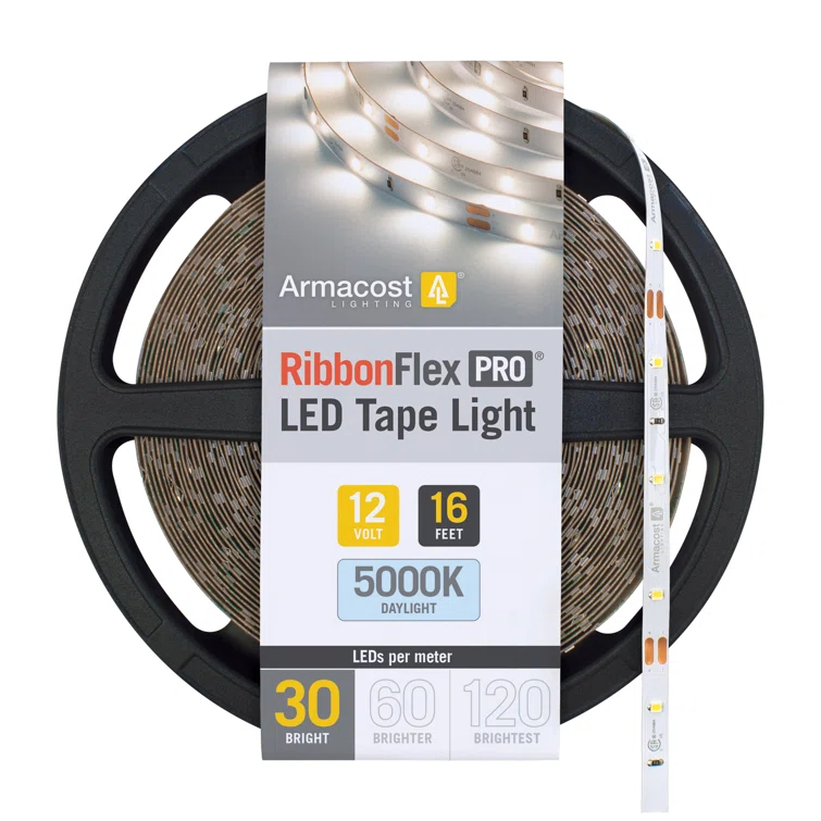 RibbonFlex Pro, 12V, 5000K, 30LEDs/M, IP20, 5M Under Cabinet Strip Light