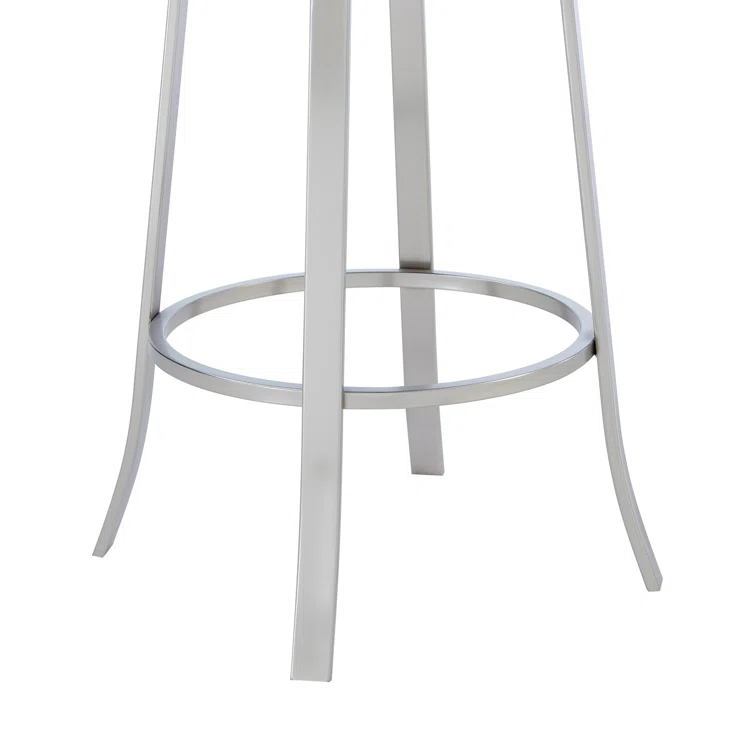 Swivel Upholstered Counter Stool with Metal Frame