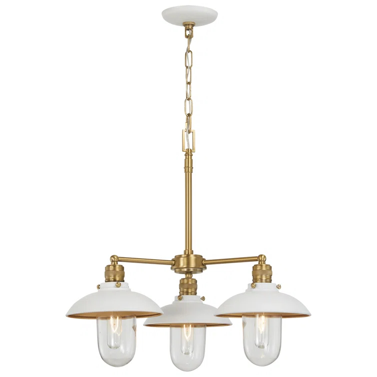 Downtown Edison 3 - Light Dimmable Wagon Wheel Chandelier
