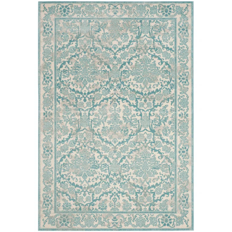Irina Oriental Ivory/Light Blue Area Rug