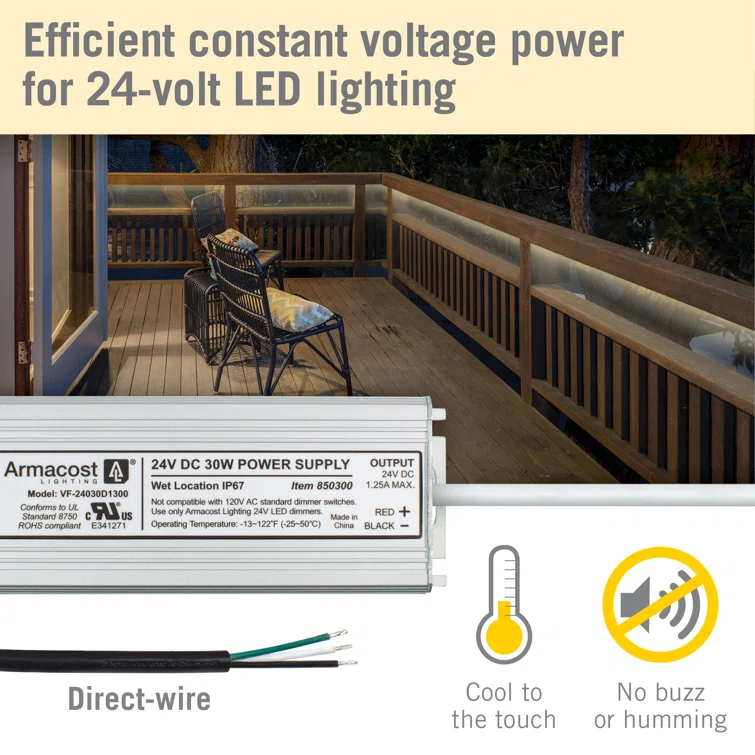 Standard Indoor/Outdoor LED Driver 24V DC, Electronic Transformer