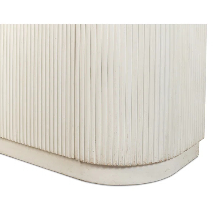 Sage Serenity Pine Demilune with Ribbed Exterior and Dual Storage