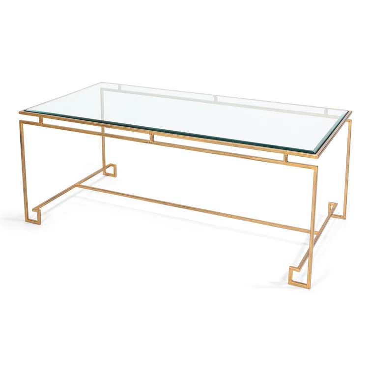 Sarreid Ltd Parallel Sled Glass Top Coffee Table
