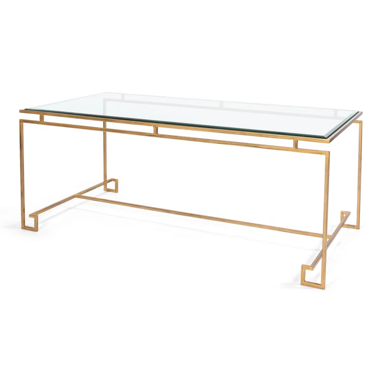 Sarreid Ltd Parallel Sled Glass Top Coffee Table
