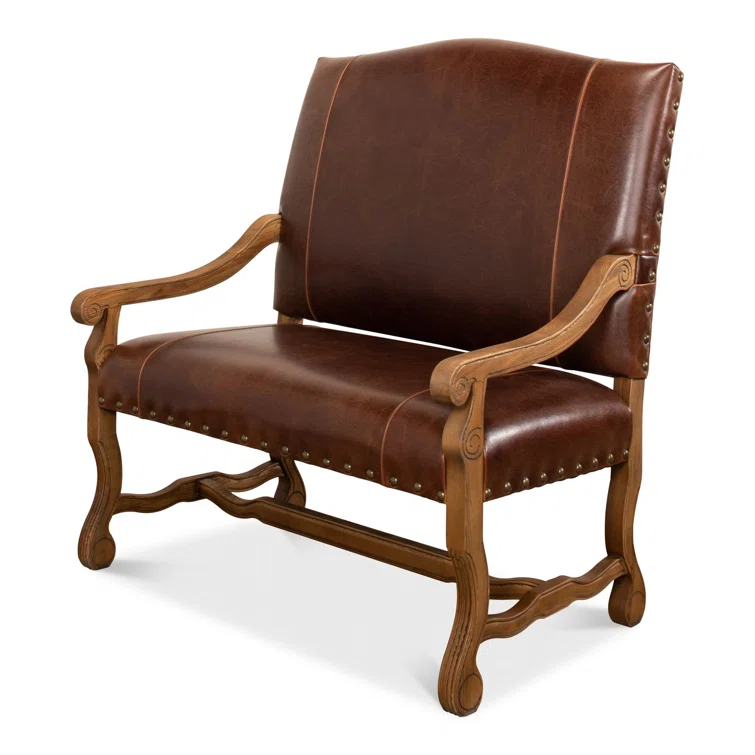 Sarreid Ltd Italian 44.5'' Leather Settee