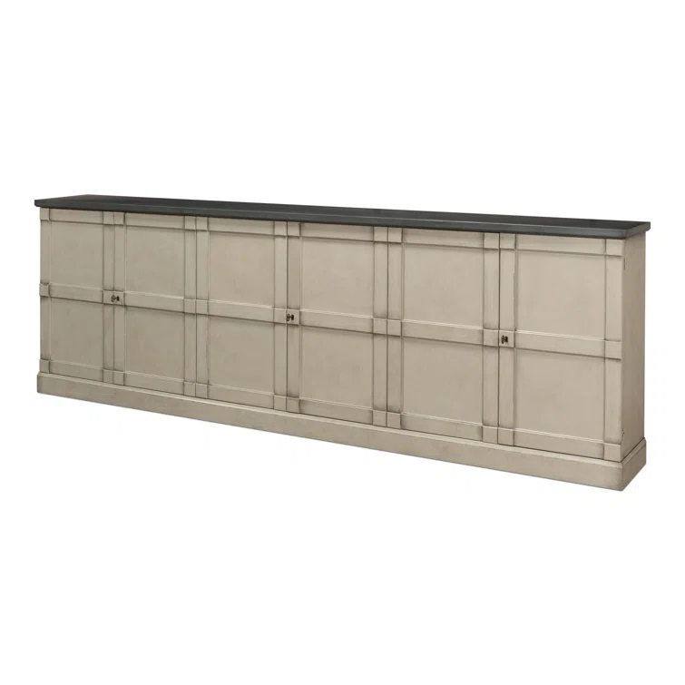 Boxholm Transitional 112'' Gray Stone Sideboard