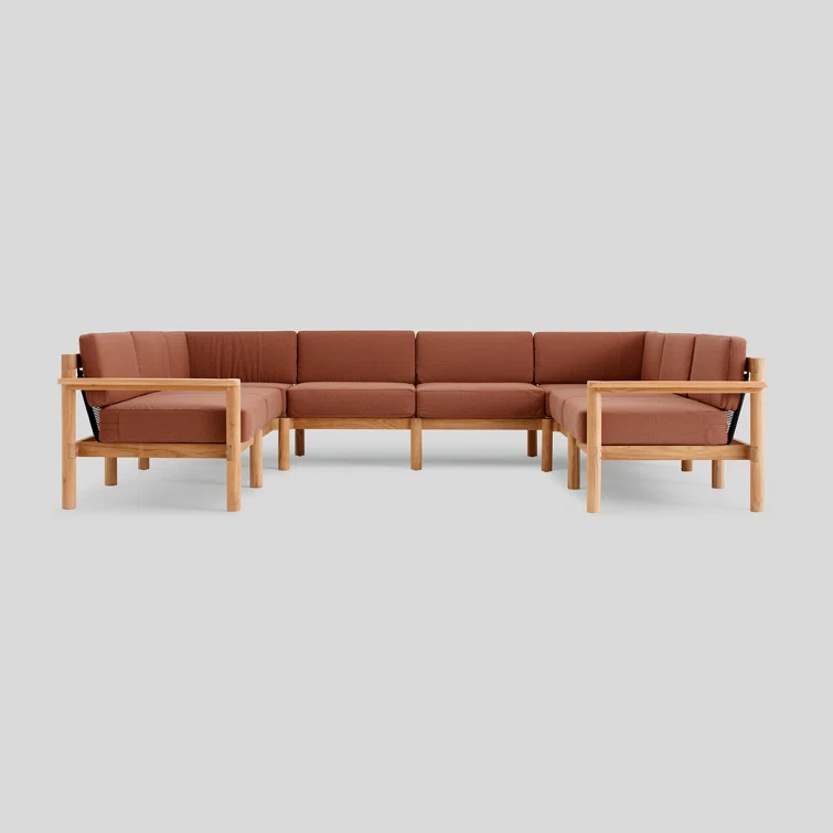Haven 8 - Person Modular Patio Conversation Sets with Sunbrella® Cushions
