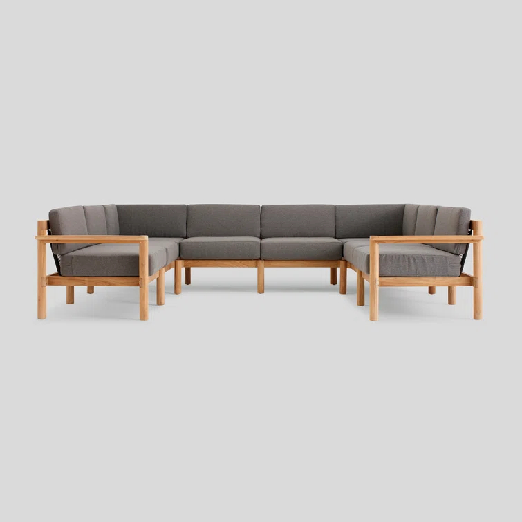 Haven 8 - Person Modular Patio Conversation Sets with Sunbrella® Cushions