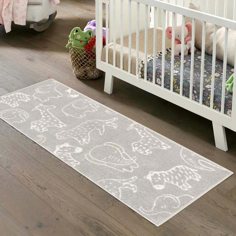 Whimsy Safari Animals Kid Rug