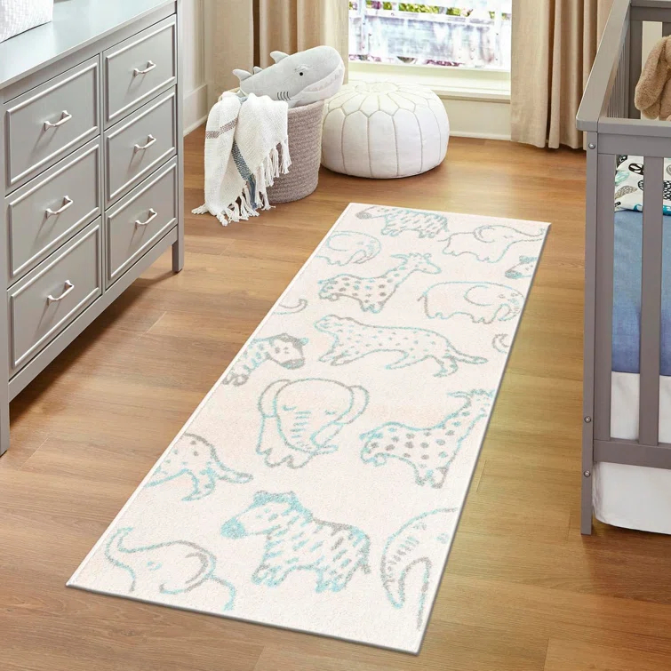 Whimsy Safari Animals Kid Rug