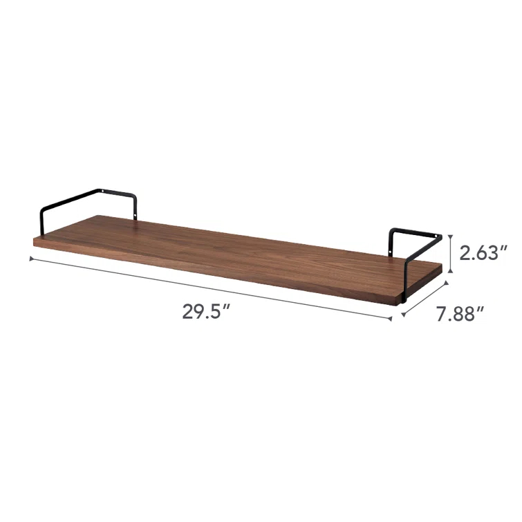 Yamazaki Home Wall-Mounted Space Saving Wood Shelf, Wood