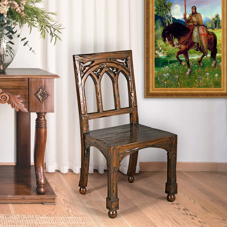 Design Toscano Gothic Revival Rectory Side Chair