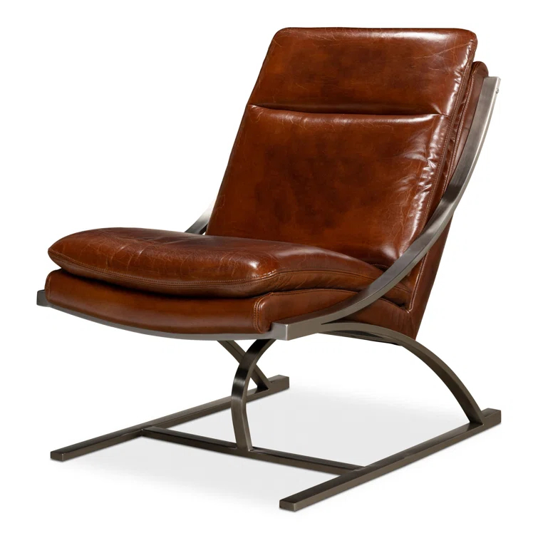 Mc Queen Leather Accent Chair