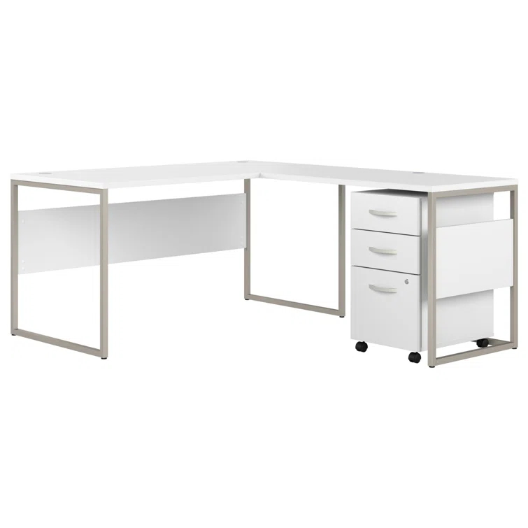 Hybrid L-Shaped Computer Desk Office Set