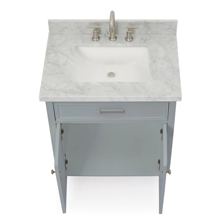 Hamil 31'' Single Bathroom Vanity with Marble Top