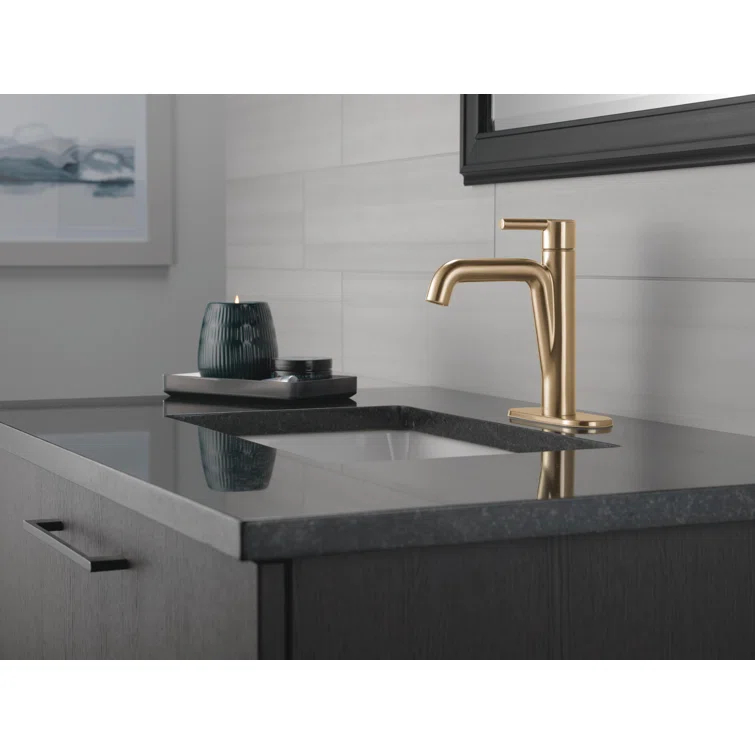 Nicoli Single Hole Bathroom Faucet with Drain Assembly, Single Handle Bathroom Sink Faucet