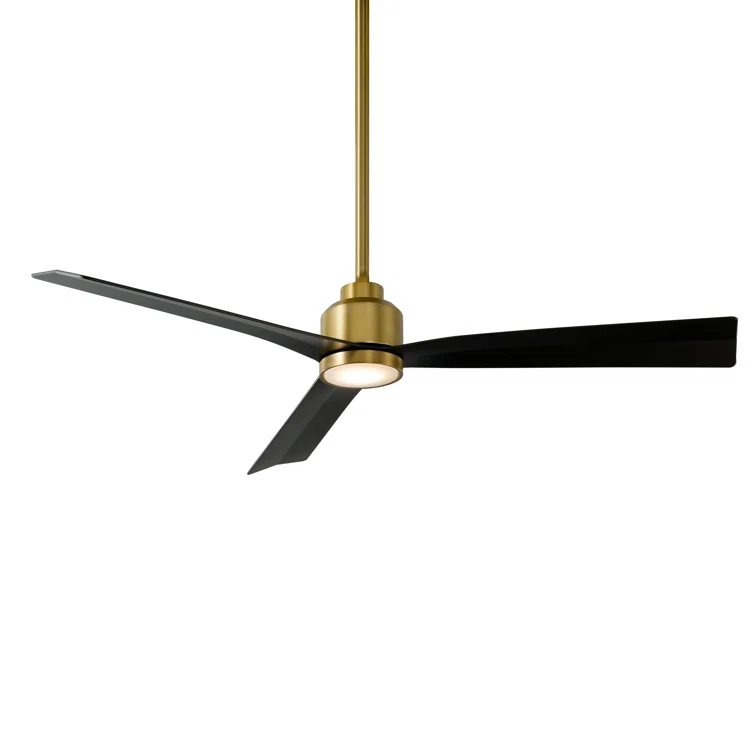 52" Smart Home Compatible 3 Blade Smart Ceiling Fan with Remote
