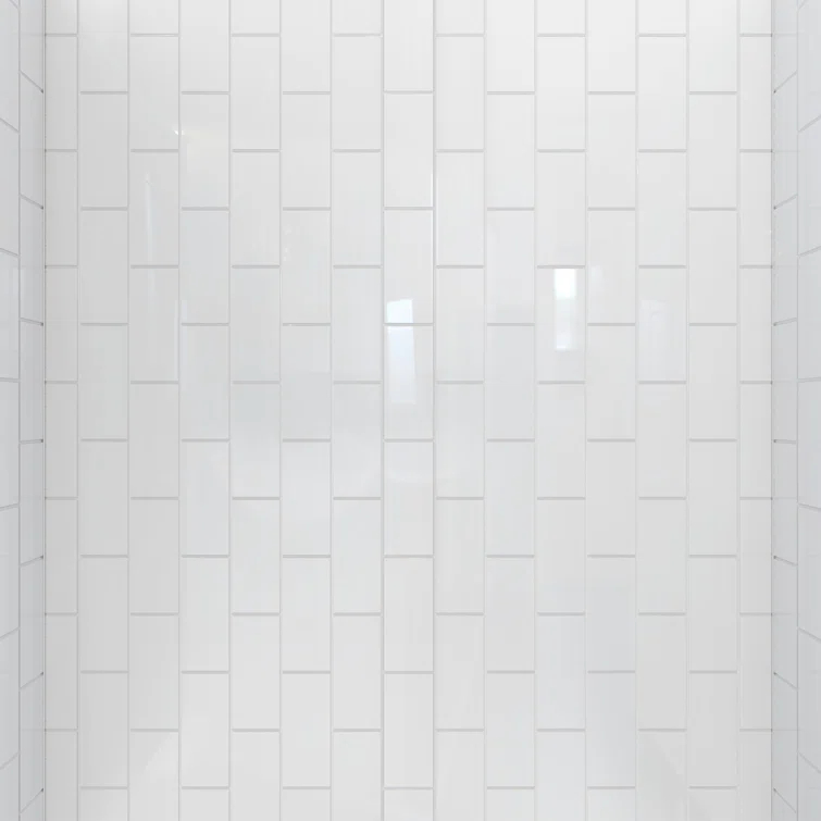 60" W x 34" D x 78" H Semi-Frameless Rectangle Shower Kit