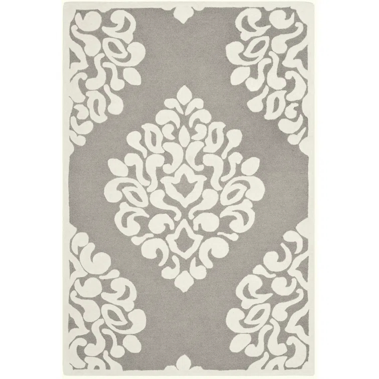 Floret Martha Stewart Hand Tufted Wool Damask Rug
