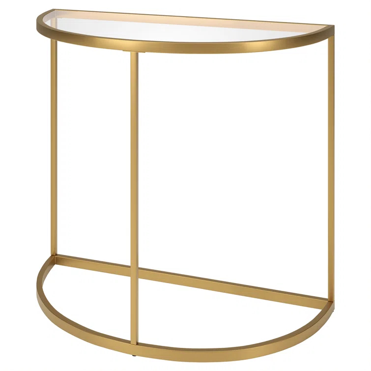Rushna 32'' Glass Top Console Table