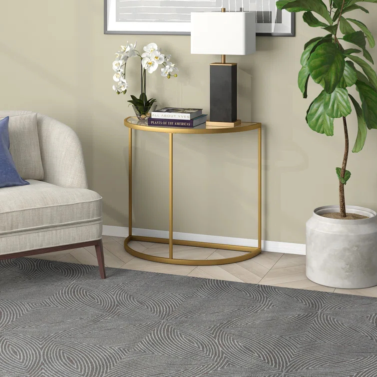 Rushna 32'' Glass Top Console Table