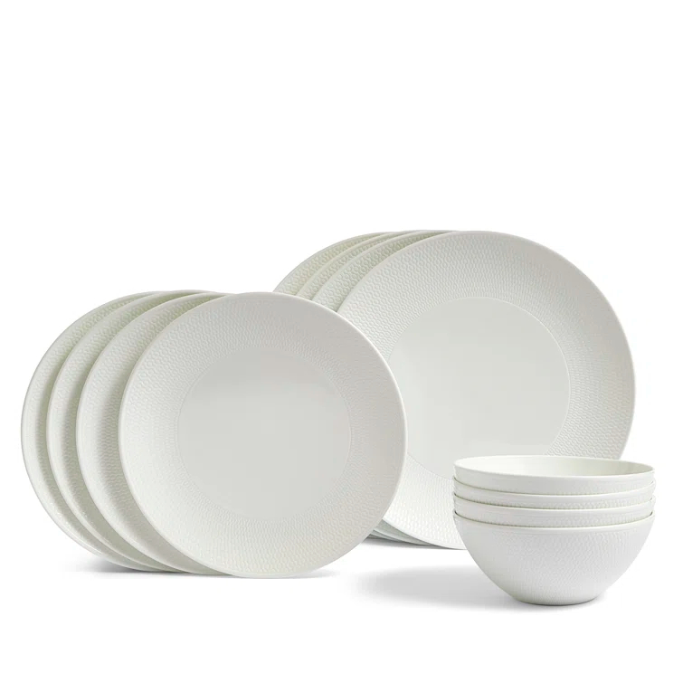 Wedgwood Gio 12 Piece Dinnerware Set, Service for 4 | Wayfair